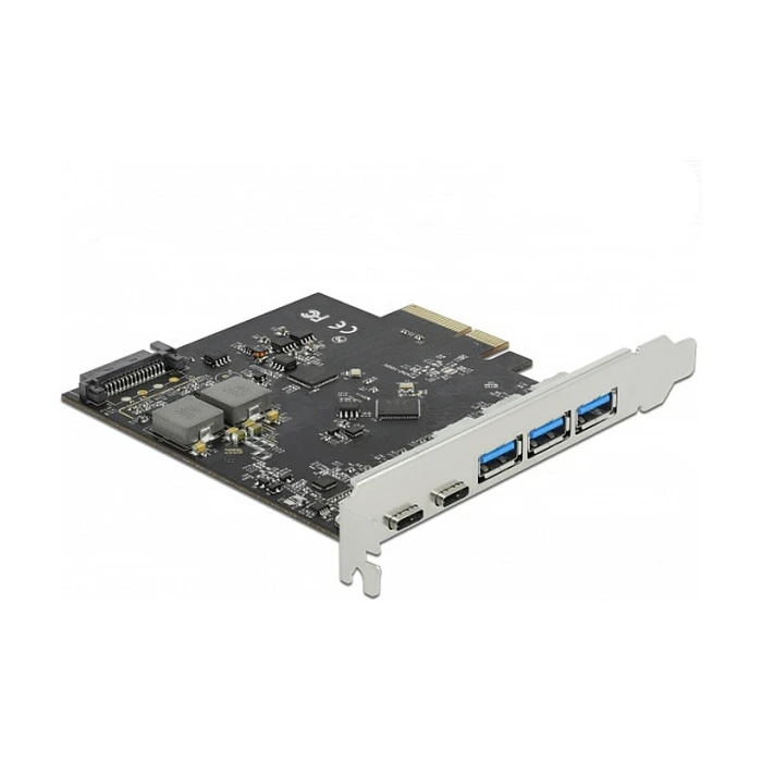 Delock PCI Express x4 to 2 x USB Type-C + 3 x USB Type-A - SuperSpeed USB 10 Gbps (MPN 89064)