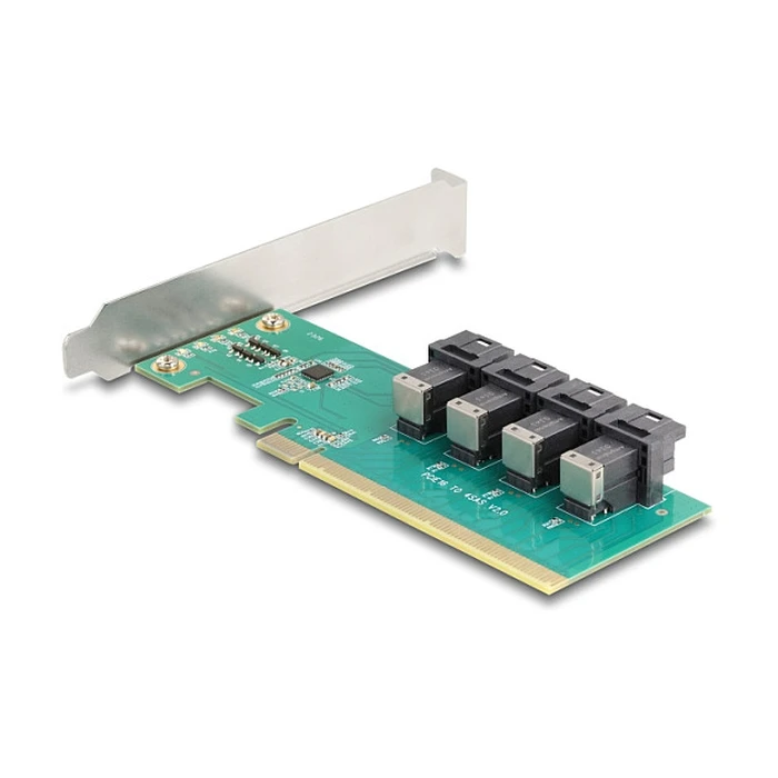 PCI Express x16 κάρτα σε 4 x εσωτερικά SFF-8643 NVMe (Bifurcation) - Low Profile