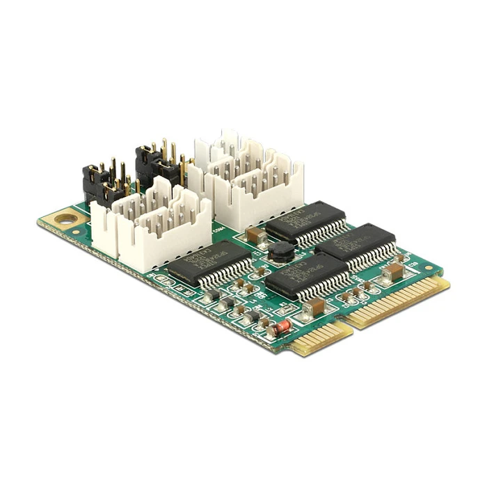 Delock MiniPCIe I/O (PCIe full size) 4 x Serial RS-232 with selectable voltage supply (MPN 95244)