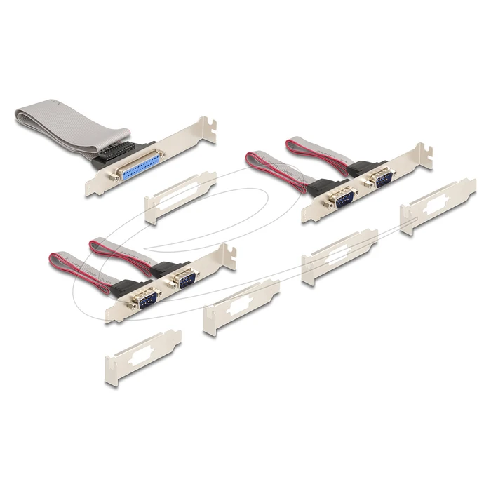 Delock Mini PCIe I/O κάρτα (full size) με 4 x σειριακές θύρες RS-232 και 1 x παράλληλη θύρα (Μοντέλο 95279)