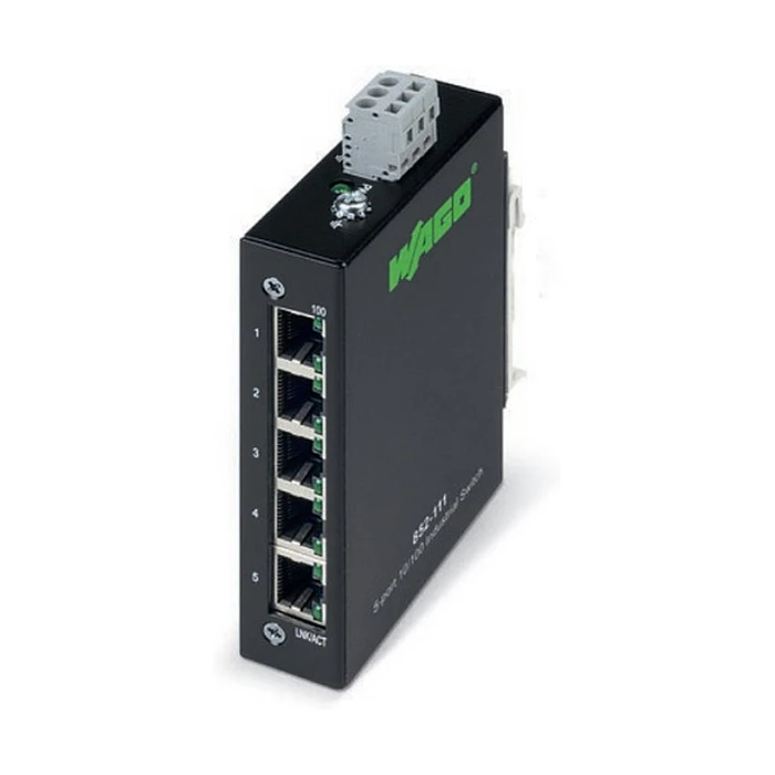 WAGO 852-111 5-Port 100BASE-TX Industrial Unmanaged Eco Switch