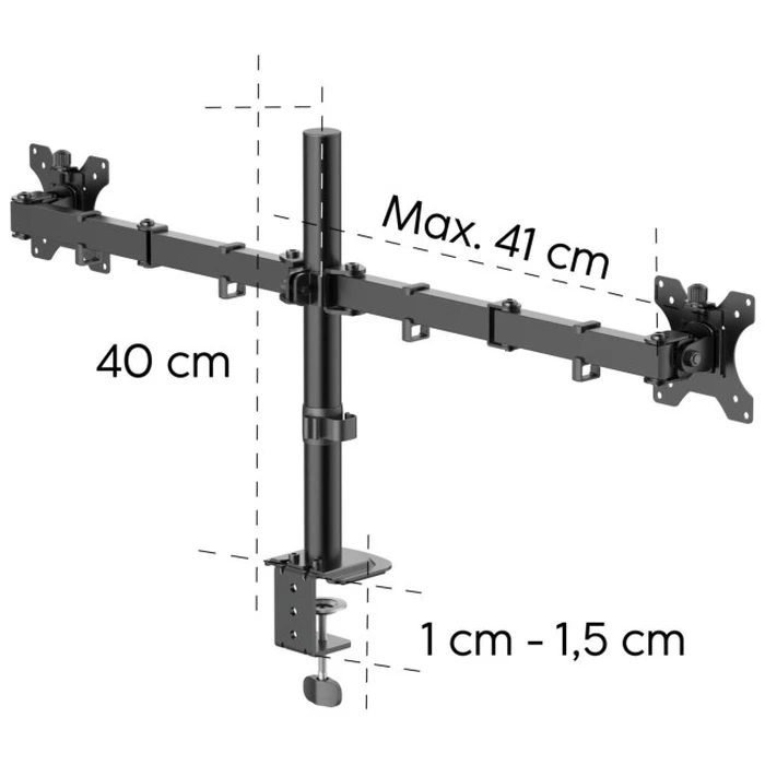 Hama 220903 TV/Monitor Wall Mount with Articulating Arm — up to 100" / 24 kg — Black