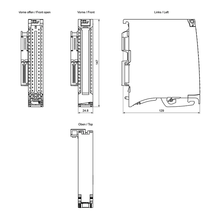 Siemens SIMATIC S7-1500 Digital Input Module DI 16 x DC 24V, 6ES7521-1BH10-0AA0