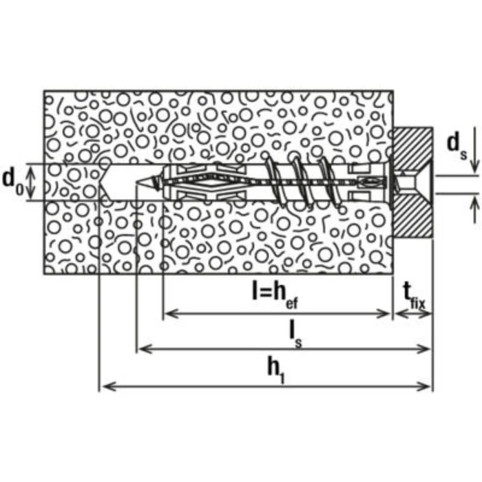 Fischer FFA 14 Ντίβελ για πορώδες σκυρόδεμα - 20 τεμ.