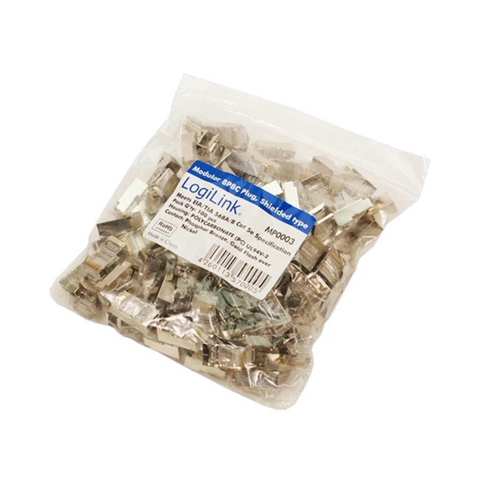 Υποδοχή RJ45 LogiLink MP0003 100 Μονάδες Ασημί