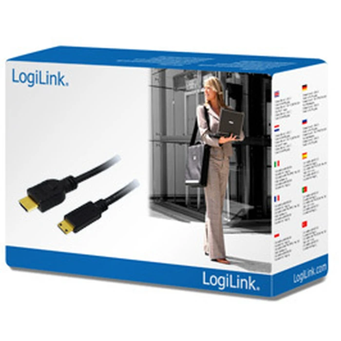 LogiLink HDMI καλώδιο Ethernet A σε mini HDMI, 1.0 m, μαύρο