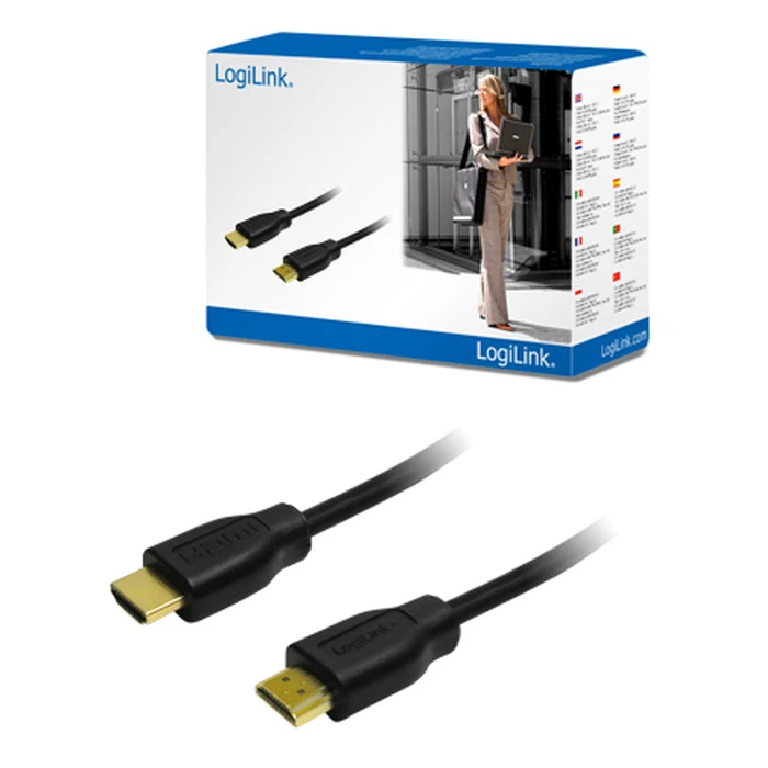 Καλώδιο HDMI LogiLink CH0038, 3 m, HDMI 1.4, Μαύρο