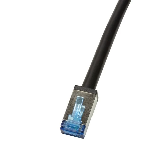 LogiLink Cat6a S/FTP Outdoor Patch Cable 40.0 m Black, Gold‑plated RJ45