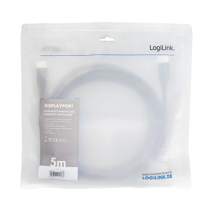 Καλώδιο DisplayPort Logilink CV0139 Μαύρο 5 m