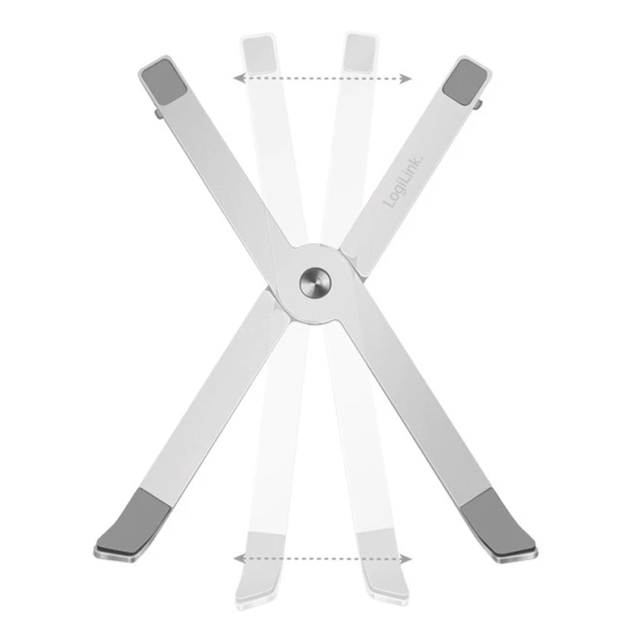 LogiLink AA0166 Foldable Aluminum Laptop/Tablet Stand 10" - 16" Silver