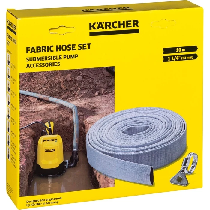 Αξεσουάρ για συσκευές καθαρισμού Karcher Flat Hose Set 1 1/4" 10 m για αντλίες βυθιζόμενες, 10 m, max 5 bar