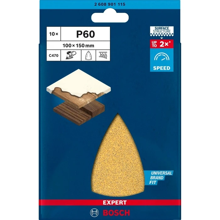 Bosch Φύλλα λείανσης Sanding Pad C470 100x150 mm K60 10 τεμ.