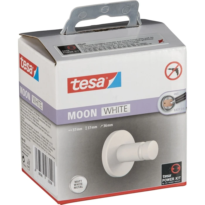 Tesa Moon Κρεμάστρα Πετσέτας 40573 λευκή ματ