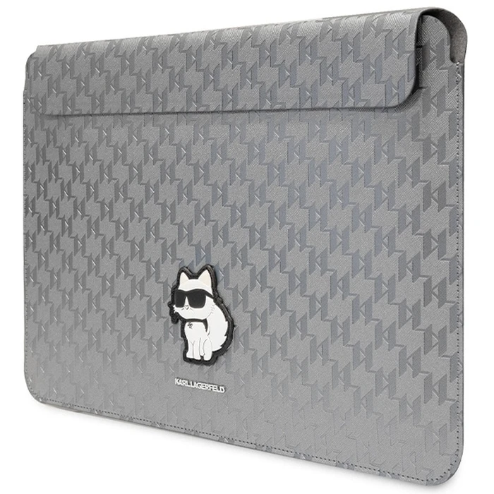 Karl Lagerfeld Sleeve KLCS14SAKHPCG 14 inch silver Saffiano Monogram Choupette