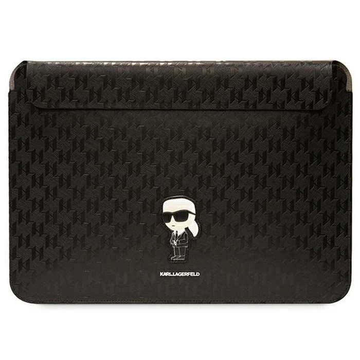 Karl Lagerfeld Sleeve KLCS14SAKHPKK 14 inch black Saffiano Monogram Ikonik