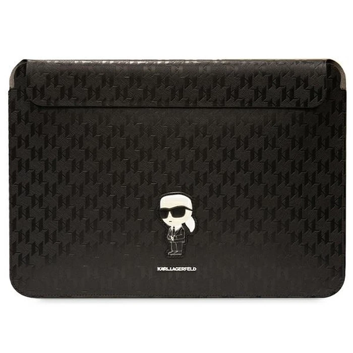 Karl Lagerfeld Sleeve KLCS16SAKHPKK 16 inch black Saffiano Monogram Ikonik