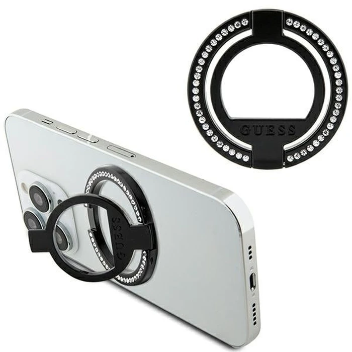Guess MagSafe Ring Stand GUMRSALDGK black Rhinestone