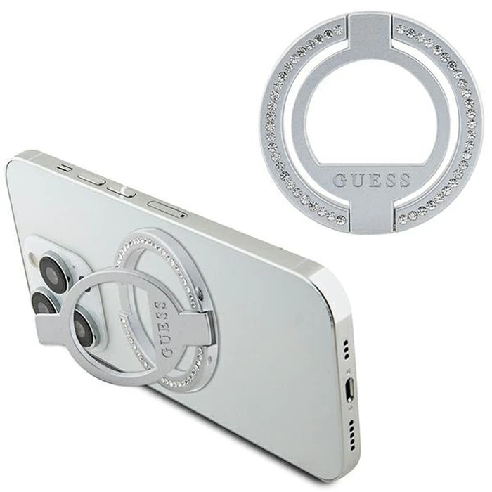 Guess MagSafe Ring Stand GUMRSALDGS silver Rhinestone