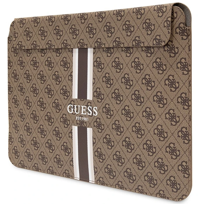 Guess Sleeve GUCS16P4RPSW 16 inch brown 4G Printed Stripes