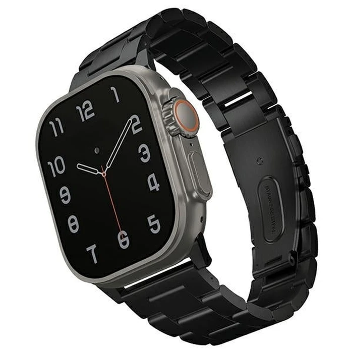 UNIQ Osta strap Apple Watch 4/5/6/7/SE/8/9/Ultra 44/45/49mm Stainless Steel black/midnight black