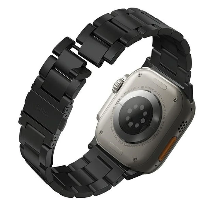UNIQ Osta strap Apple Watch 4/5/6/7/SE/8/9/Ultra 44/45/49mm Stainless Steel black/midnight black