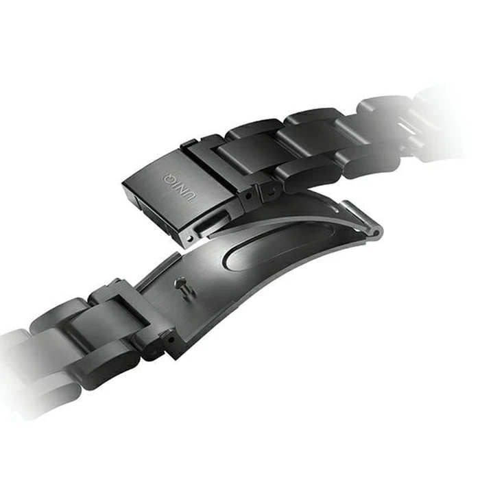UNIQ Osta strap Apple Watch 4/5/6/7/SE/8/9/Ultra 44/45/49mm Stainless Steel black/midnight black
