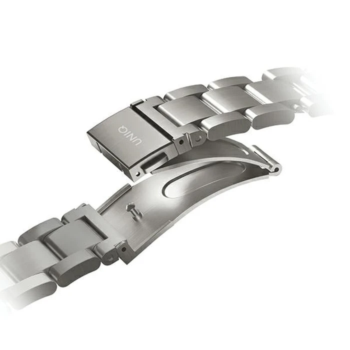 UNIQ Osta strap Apple Watch 4/5/6/7/SE/8/9/Ultra 44/45/49mm Stainless Steel silver/titanium silver
