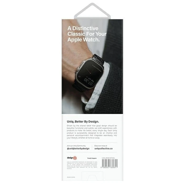 UNIQ Osta strap Apple Watch 4/5/6/7/SE/8/9/Ultra 44/45/49mm Stainless Steel silver/titanium silver