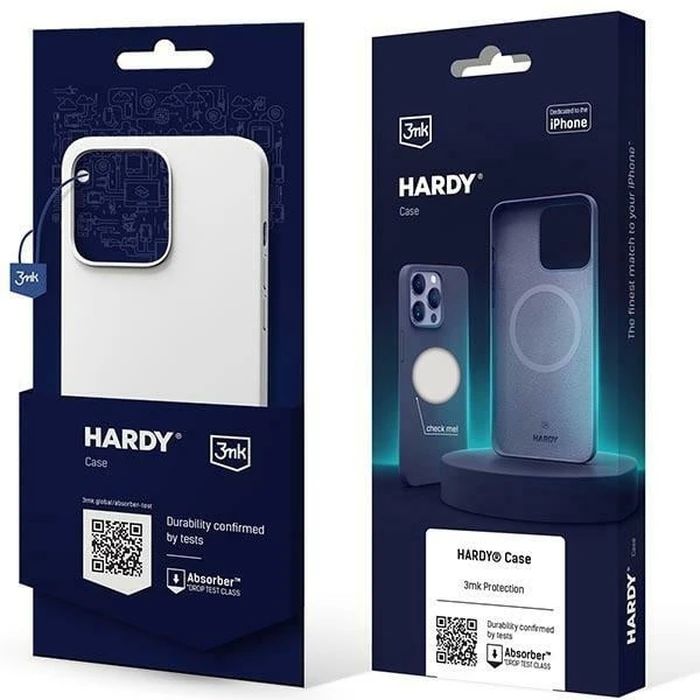 3MK Hardy Case Apple iPhone 15 Plus / 14 Plus MagSafe silver-white