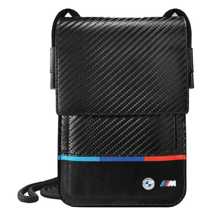 BMW BMOWBPUCARTCBK Wallet Bag Carbon Tricolor Line black