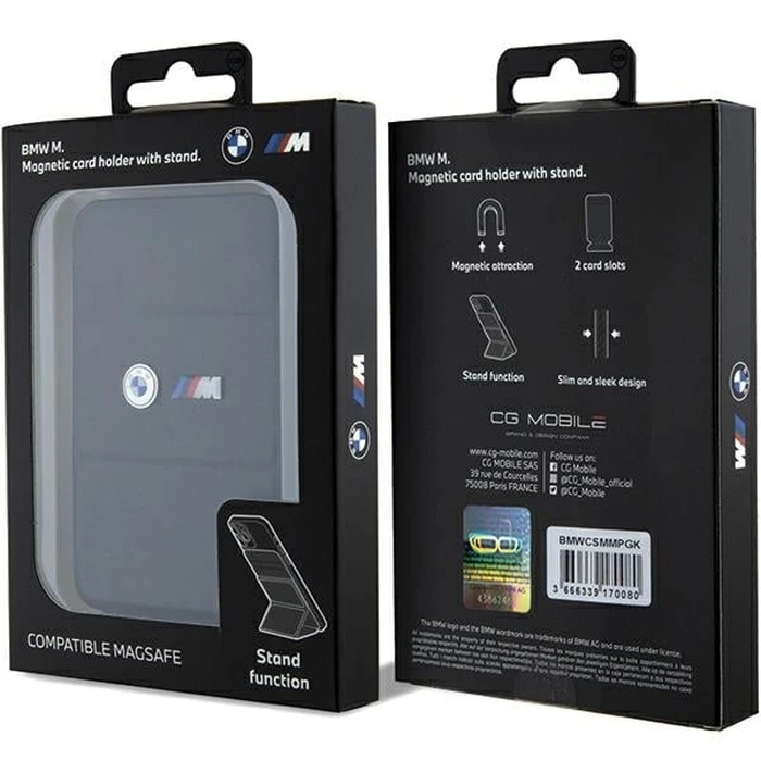 BMW Wallet Card Slot Stand BMWCSMMPGK MagSafe M Edition Collection black