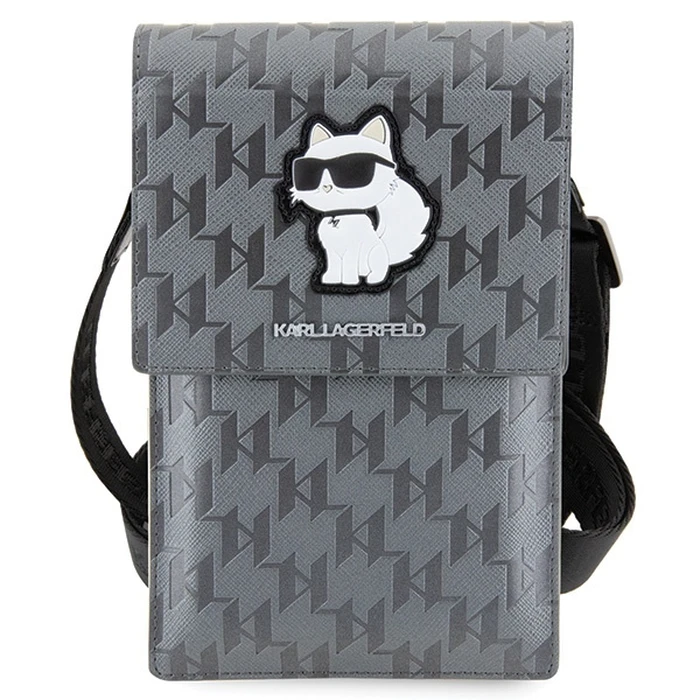 Karl Lagerfeld KLWBSAKHPCG Saffiano Monogram Choupette silver
