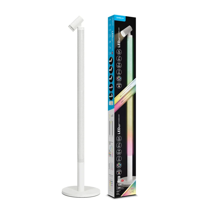 Φωτιστικό δαπέδου LED Modee 10W, 3CCT+RGB με τηλεχειριστήριο - Λευκό