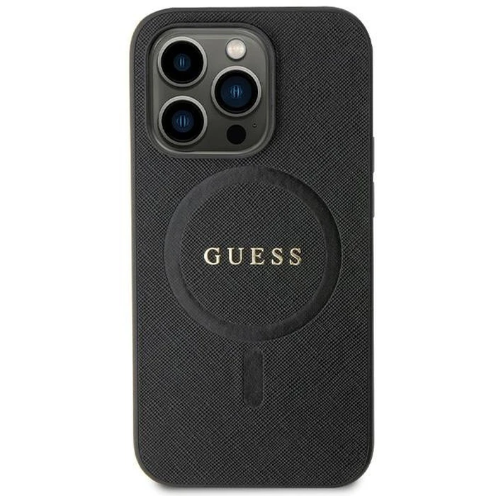 Guess GUHMN61PSAHMCK Apple iPhone 11/XR hardcase Saffiano MagSafe black