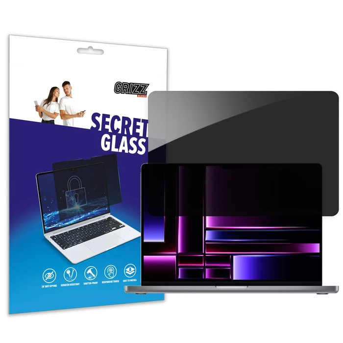GrizzGlass Matte SecretGlass Apple MacBook Pro 16" (M1/M2/M3/M4/M5) 2021-2026