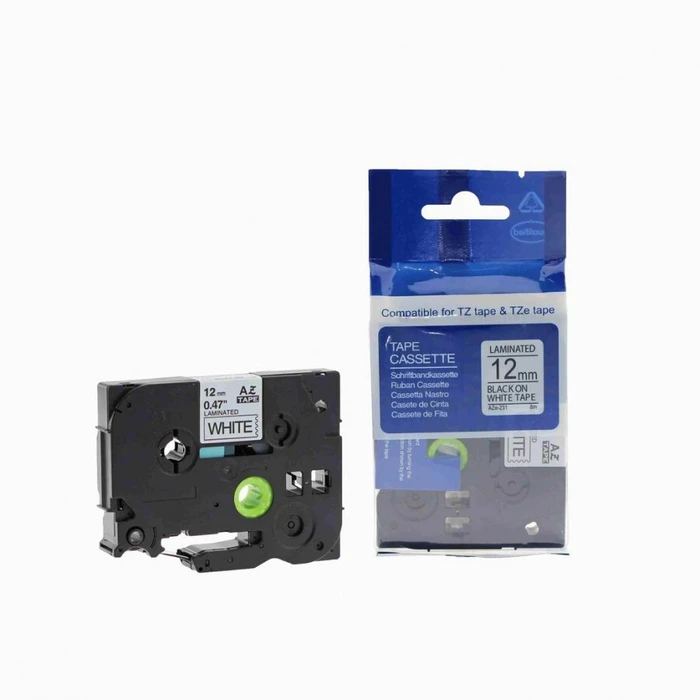 Μελανοταινία Brother TZe231 12mm White/Black