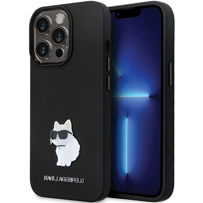 Karl Lagerfeld KLHCP13LSMHCNPK iPhone 13/13 Pro hardcase Silicone C Metal Pin black