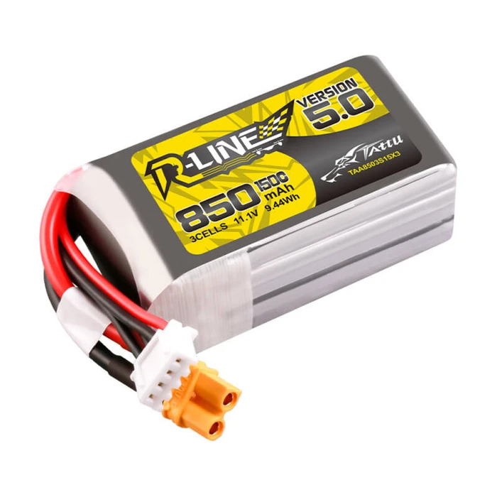 Tattu R-Line V5 Li-Po Battery 11.1V 850mAh 150C 3S XT30