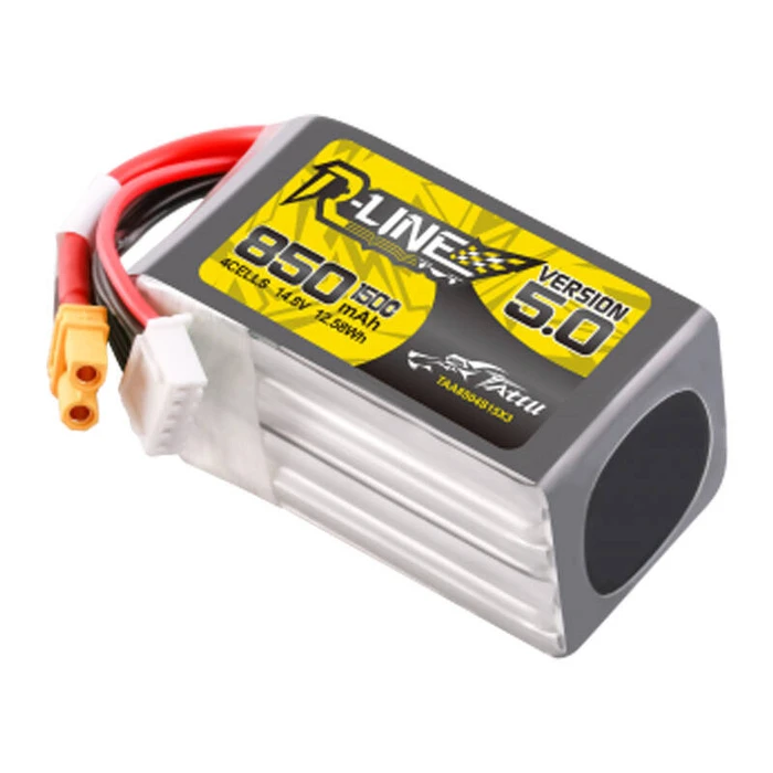 Tattu R-Line V5 Li-Po Battery 14.8V 850mAh 150C 4S XT30 for Drone