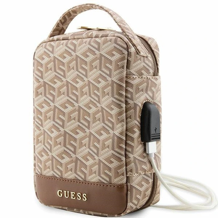 Guess GUHBHGCFSEW handbag GCube Stripe brown