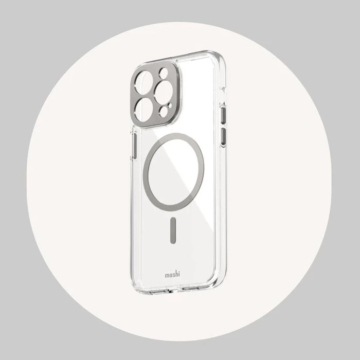 Moshi iGlaze MagSafe Apple iPhone 15 Pro Max (Luna Silver)