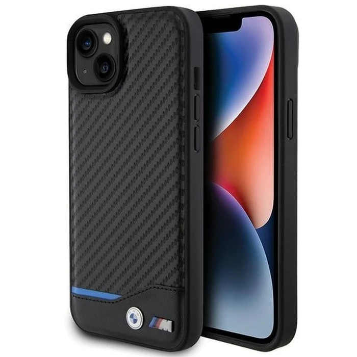 BMW BMHCP15M22NBCK Apple iPhone 15 Plus / 14 Plus Leather Carbon black