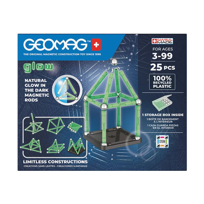 Παιχνίδι Κατασκευών Geomag Μαγνητικό Glow GEO-328 (25τμχ)