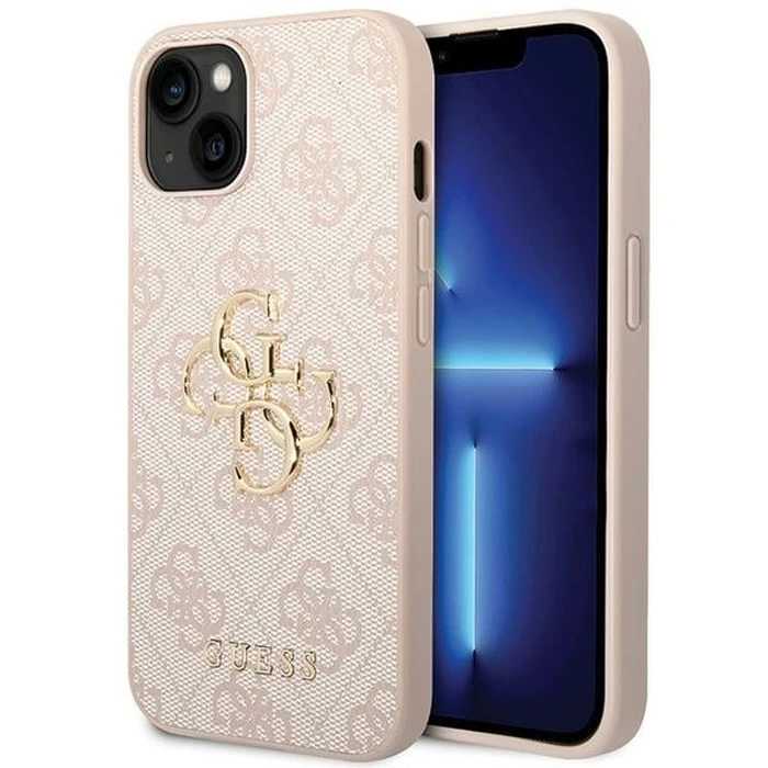 Guess GUHCP15S4GMGPI Apple iPhone 15 hardcase 4G Big Metal Logo pink