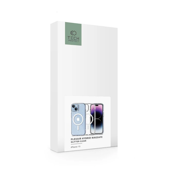 Tech-Protect Flexair Hybrid MagSafe Apple iPhone 15 Glitter Clear