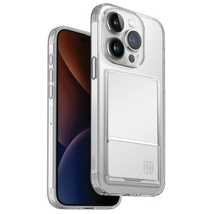 UNIQ Air Fender ID Apple iPhone 15 Pro Cardslot nude transparent