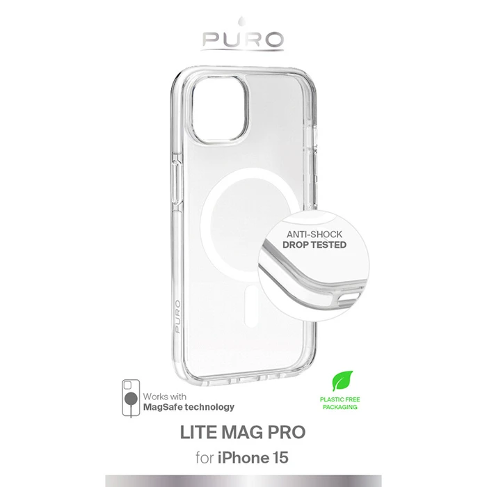 PURO LITEMAG PRO MagSafe Apple iPhone 15 (clear)