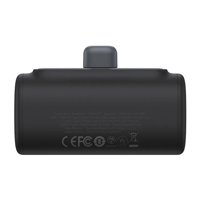 Powerbank Baseus Compact 5000mAh, 20W, USB-C (Black)