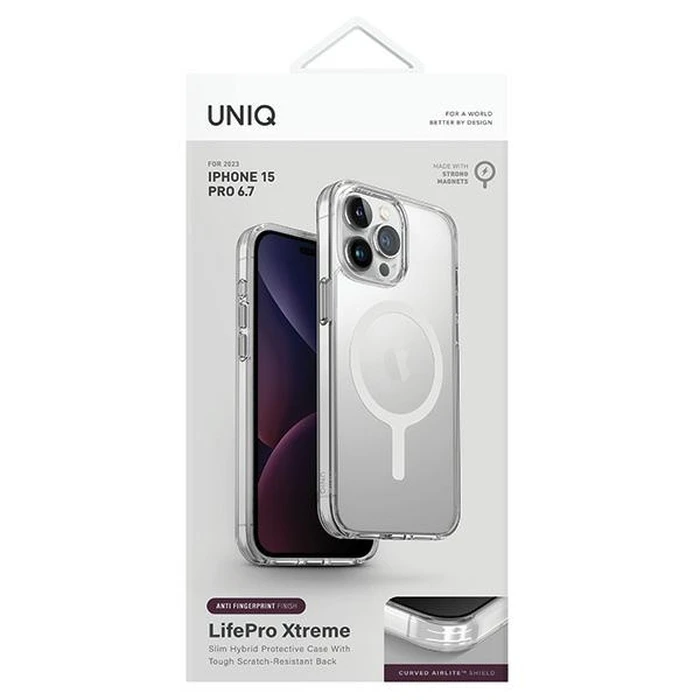 UNIQ LifePro Xtreme Apple iPhone 15 Pro Max MagClick Charging frost clear