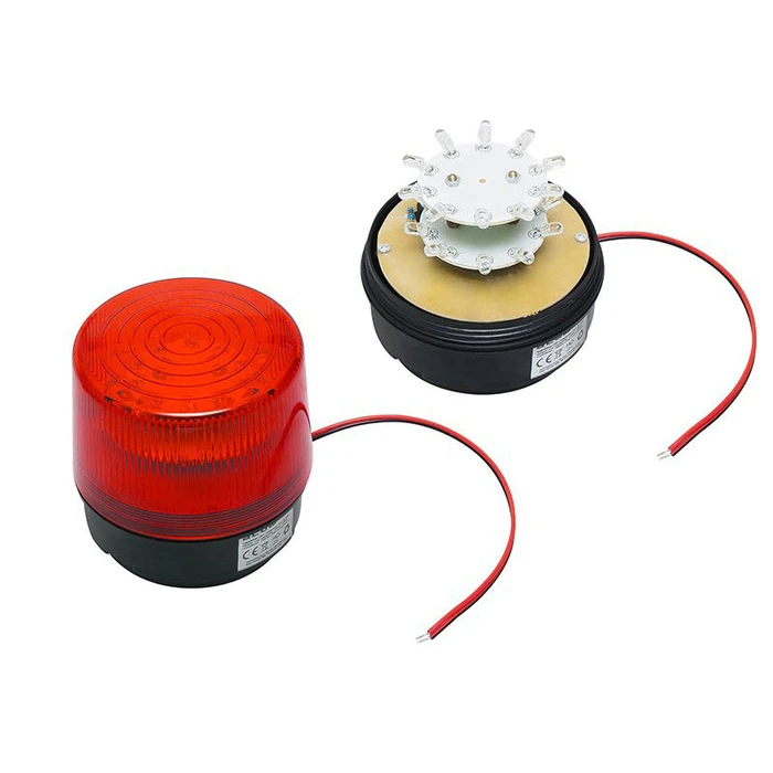 Strobe Αυτοκινήτου 12V Κόκκινο LED Μαγνητικό 100mm